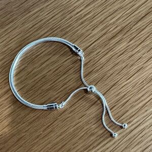 Pandora Elegant Silver Bracelet with Adjustable Closure